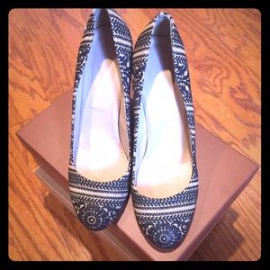 J.Crew embroidered pumps, 8.5